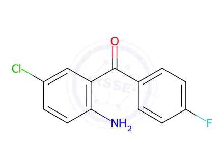 Chemical structure of (2-Amino-5-Chlorophenyl)(4-Fluorophenyl)Methanone