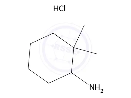 Chemical structure of 2,2-Dimethylcyclohexan-1-amine hydrochloride