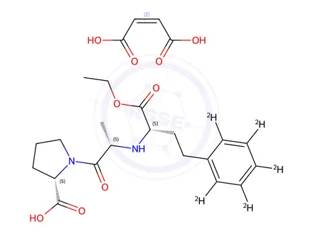 Chemical structure of Enalapril-d5 Maleate