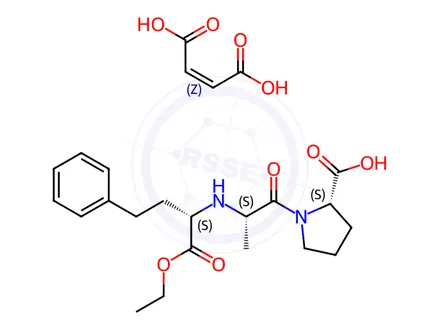 Chemical structure of Enalapril maleate