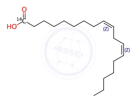 Chemical structure of LINOLEIC ACID-1-14C