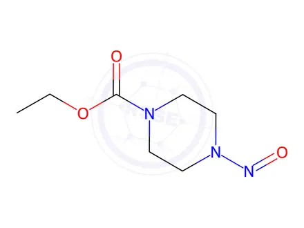 Chemical structure of Ethyl 4-Nitroso-1-Piperazinecarboxylate