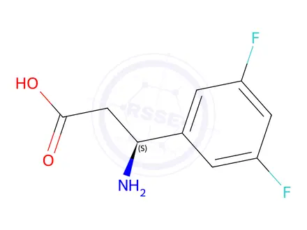 Chemical structure of (S)-3-Amino-3-(3,5-difluorophenyl)propanoic acid
