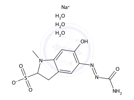 Chemical structure of Carbazochrome Sodium Sulfonate Trihydrate
