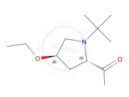 Chemical structure of 2-Pyrrolidinecarboxamide,N-(1,1-dimethylethyl)-4-ethoxy-,(2S-trans)-(9CI)
