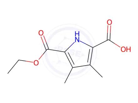 Chemical structure of 5-(Ethoxycarbonyl)-3,4-dimethyl-1H-pyrrole-2-carboxylic acid