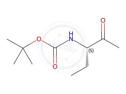Chemical structure of Carbamic acid, [(1S)-1-ethyl-2-oxopropyl]-, 1,1-dimethylethyl ester (9CI)
