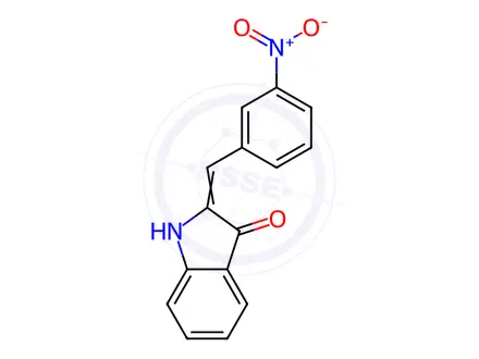 Chemical structure of 2-(3-Nitrobenzylidene)indolin-3-one