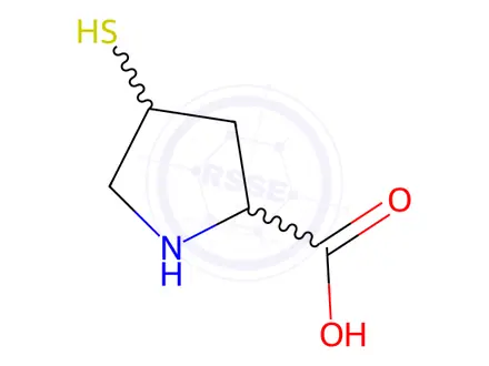 Chemical structure of 4-Mercaptopyrrolidine-2-carboxylic acid