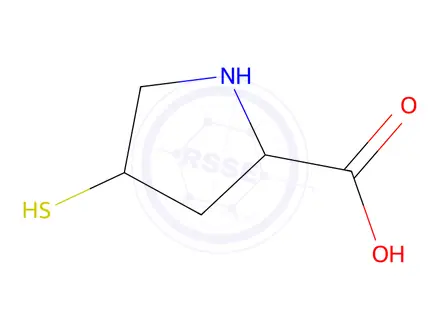 Chemical structure of (2S)-4-Mercaptopyrrolidine-2-carboxylic acid