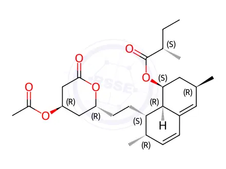 Chemical structure of Acetyllovastatin