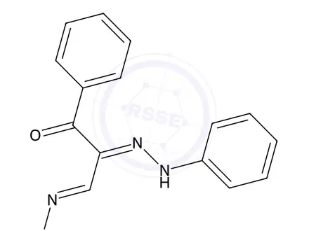 Chemical structure of (2E,3E)-3-(Methoxyimino)-1-phenyl-2-(2-phenylhydrazin-1-ylidene)propan-1-one