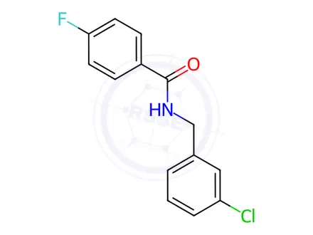 Chemical structure of n-[(3-chlorophenyl)methyl]-4-fluorobenzamide