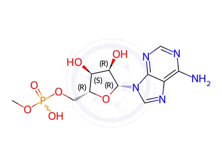 Chemical structure of adenosine 5'-(O-methylphosphate)