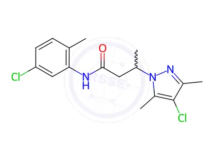 Chemical structure of N-(5-Chloro-2-methylphenyl)-3-(4-chloro-3,5-dimethyl-1H-pyrazol-1-yl)butanamide