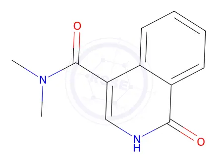 Chemical structure of 1,2-DIHYDRO-N,N-DIMETHYL-1-OXO-4-ISOQUINOLINECARBOXAMIDE,