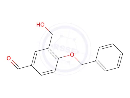 Chemical structure of 4-Benzyloxy-3-(hydroxymethyl)benzaldehyde
