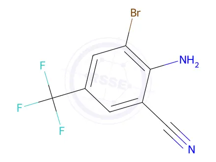 Chemical structure of 2-Amino-3-bromo-5-trifluoromethyl-benzonitrile