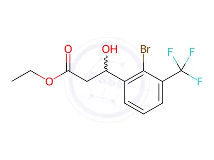 Chemical structure of ETHYL 3-(2-BROMO-3-(TRIFLUOROMETHYL)PHENYL)-3-HYDROXYPROP