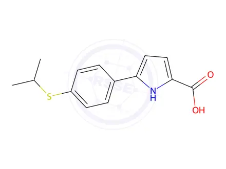 Chemical structure of 5-(4-(isopropylthio)phenyl)-1H-pyrrole-2-carboxylicacid