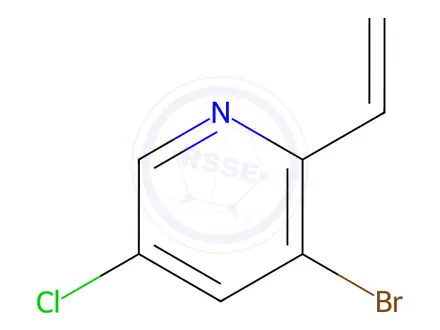 Chemical structure of 3-Bromo-5-chloro-2-vinylpyridine