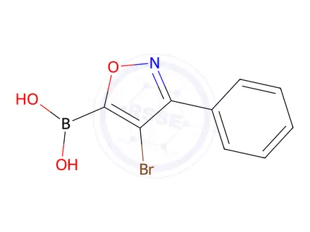 Chemical structure of (4-Bromo-3-phenylisoxazol-5-yl)boronic acid