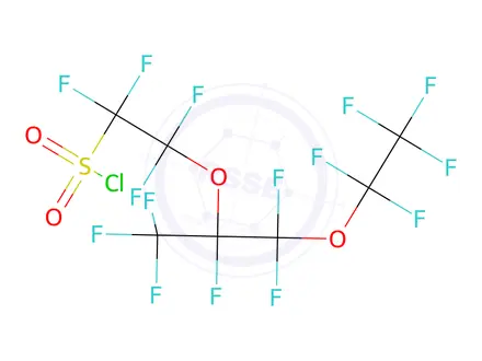 Chemical structure of Perfluoro-4-methyl-3,6-dioxaoctanesulfonyl chloride
