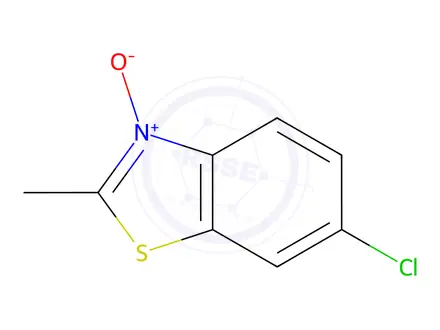 Chemical structure of Benzothiazole, 6-chloro-2-methyl-, 3-oxide (8CI)