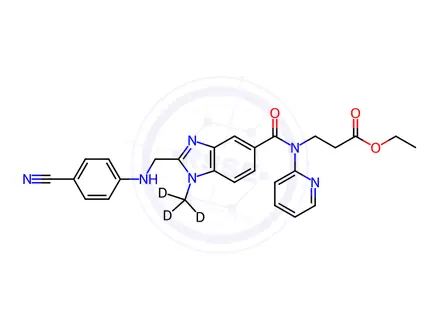 Chemical structure of Deacetamidine Cyano Dabigatran-d3 Ethyl Ester