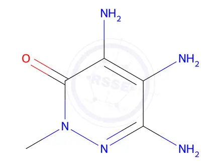 Chemical structure of 3(2H)-Pyridazinone, 4,5,6-triamino-2-methyl-
