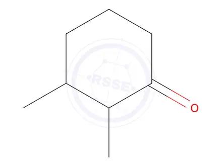 Chemical structure of 2,3-dimethylcyclohexan-1-one