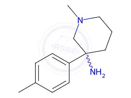 Chemical structure of 1-Methyl-3-(p-tolyl)piperidin-3-amine