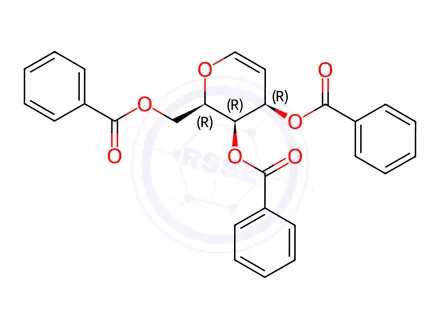 Chemical structure of TRI-O-BENZOYL-D-GALACTAL