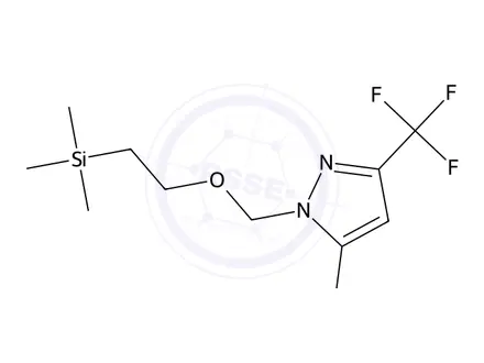 Chemical structure of 5-Bromo-3-(trifluoromethyl)-1-((2-(trimethylsilyl)ethoxy)methyl)-1H-pyrazole