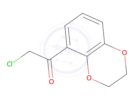 Chemical structure of 2-chloro-1-(2,3-dihydro-1,4-benzodioxin-5-yl)ethan-1-one
