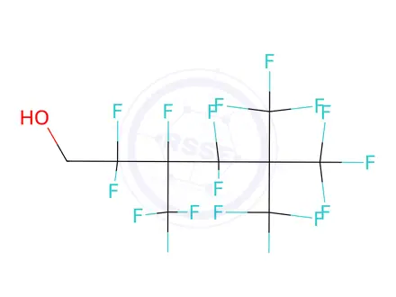 Chemical structure of 2,2,3,4,4,6,6,6-Octafluoro-3,5,5-tris(trifluoromethyl)hexan-1-ol