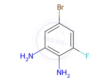 Chemical structure of 5-Bromo-3-fluorobenzene-1,2-diamine