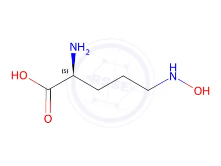 Chemical structure of (2s)-2-amino-5-(n-hydroxyamino)pentanoic acid hydrochloride