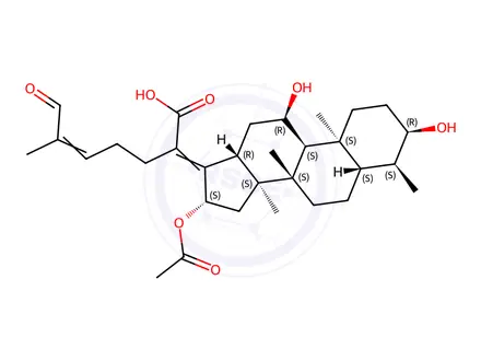 Chemical structure of 27-Oxo-fusidic Acid
