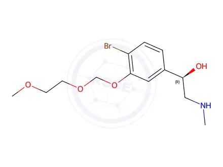 Chemical structure of 4-Bromo Phenylephrine 3-O-(2-Methoxyethoxymethyl) Ether