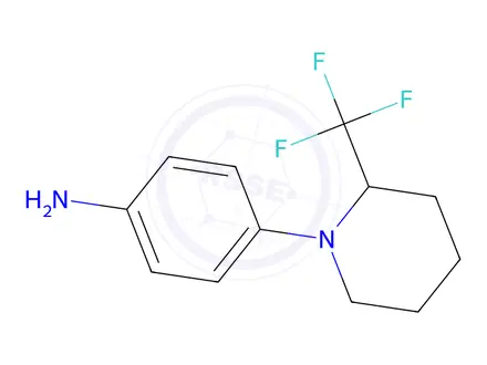 Chemical structure of 4-(2-Trifluoromethyl-piperidin-1-yl)-aniline