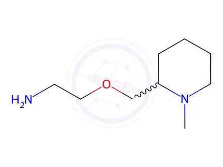 Chemical structure of 2-((1-Methylpiperidin-2-yl)methoxy)ethanamine