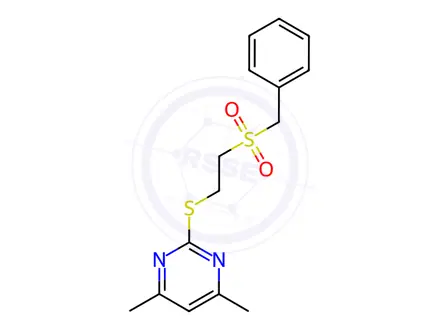 Chemical structure of benzyl 2-[(4,6-dimethyl-2-pyrimidinyl)sulfanyl]ethyl sulfone