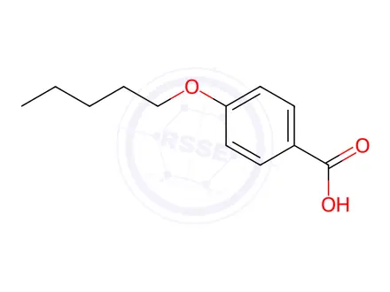 Chemical structure of 4-N-Pentyloxybenzoic Acid