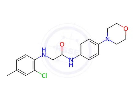 Chemical structure of Acetamide, 2-[(2-chloro-4-methylphenyl)amino]-N-[4-(4-morpholinyl)phenyl]-