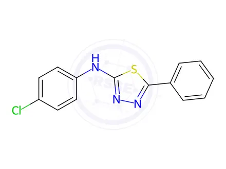 Chemical structure of N-(4-Chlorophenyl)-5-phenyl-1,3,4-thiadiazol-2-amine