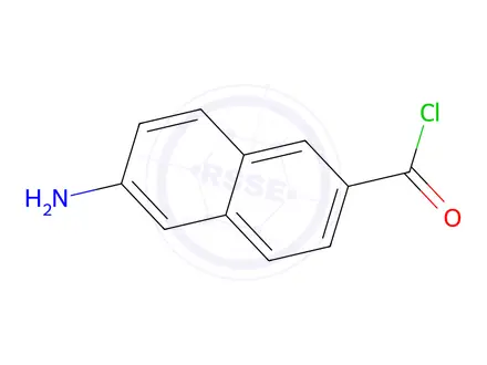 Chemical structure of 2-Naphthalenecarbonyl chloride, 6-amino-(9CI)