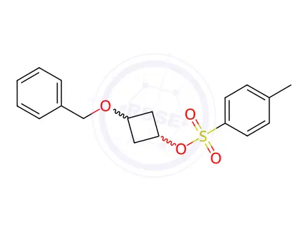 Chemical structure of Toluene-4-sulfonic acid cis-3-benzyloxycyclobutyl ester