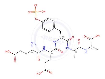 Chemical structure of glutamyl-glutamyl-phosphotyrosyl-alanyl-alanine