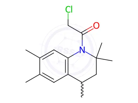 Chemical structure of 2-Chloro-1-(2,2,4,6,7-pentamethyl-3,4-dihydroquinolin-1(2H)-yl)ethan-1-one